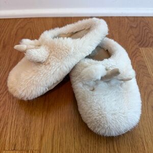 Girls Dearfoam unicorn Sherpa clog slippers size 13-1